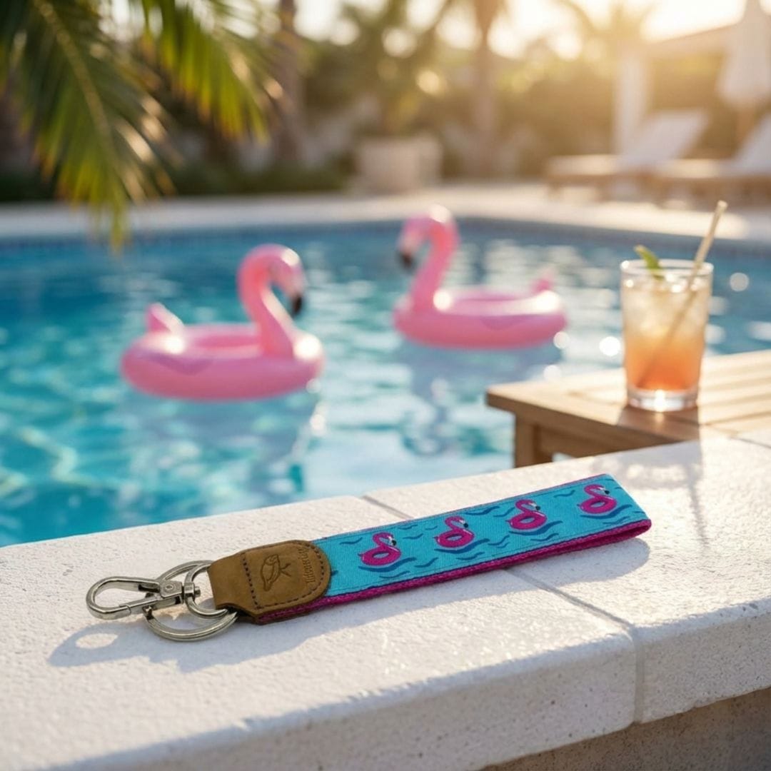 Keychain - Flamingo Floats