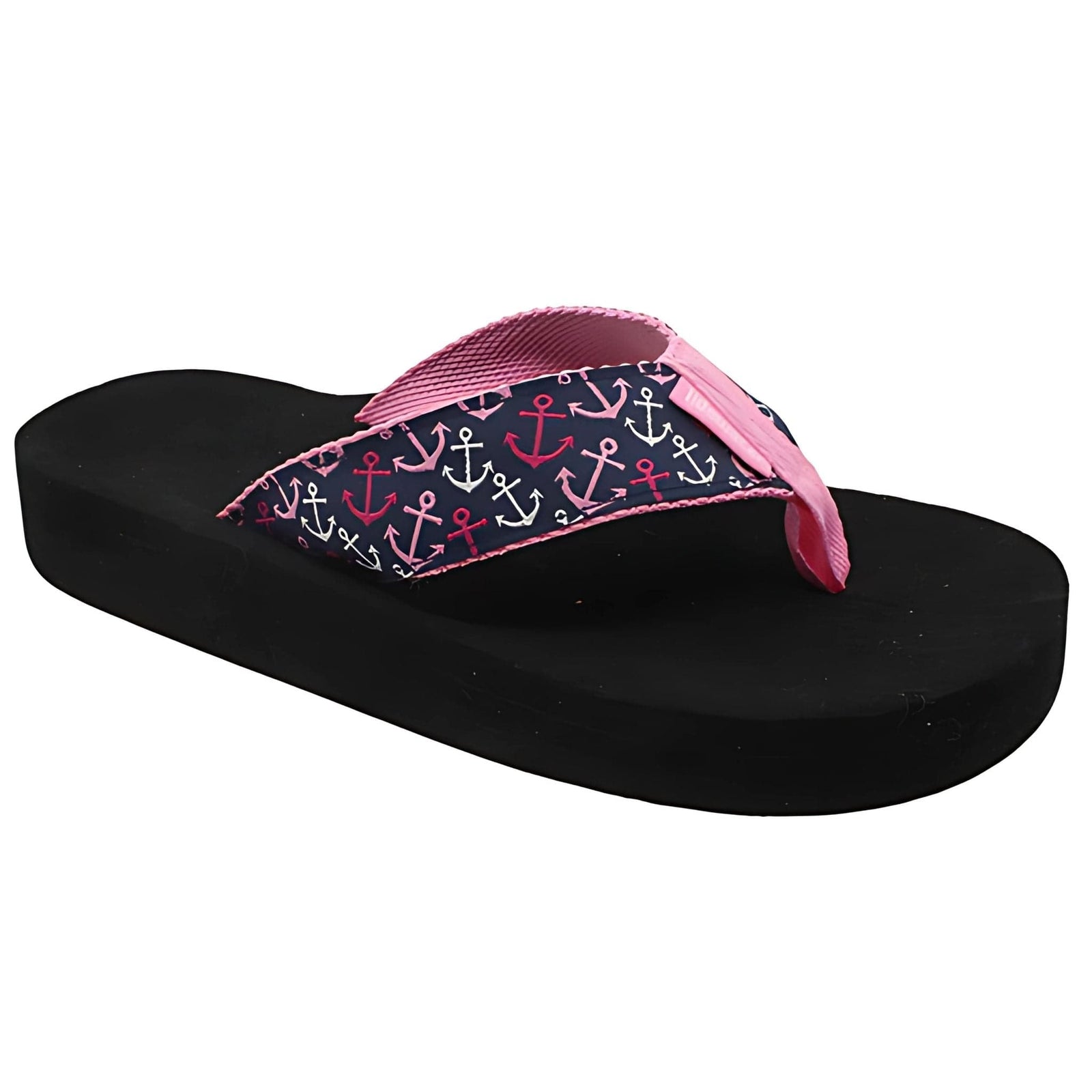 Pink Anchor Flip Flops