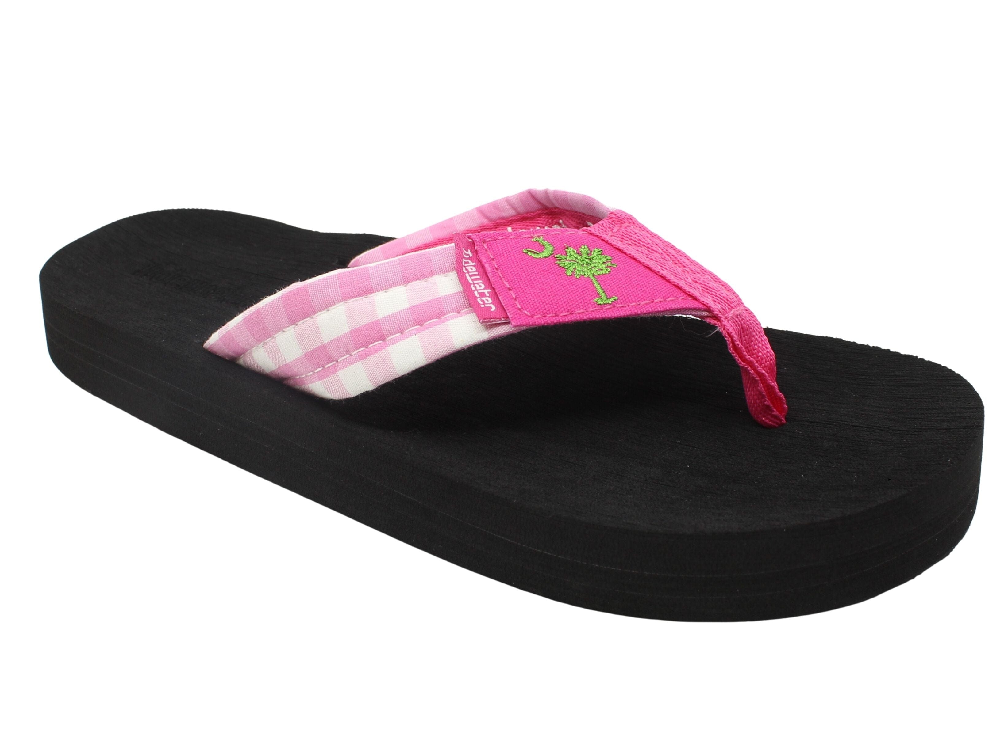 Plaid Palmetto Pink Flip Flops Tidewater Sandals