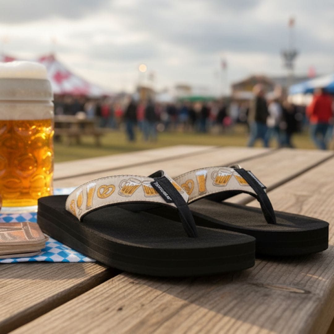 Pints and Pretzels by Tidewater Sandals Beer Pretzel Print