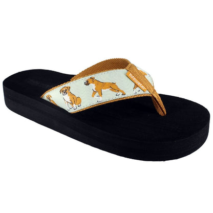 Boxers by Tidewater Sandals Boxer Dog Flip Flops - Main Image