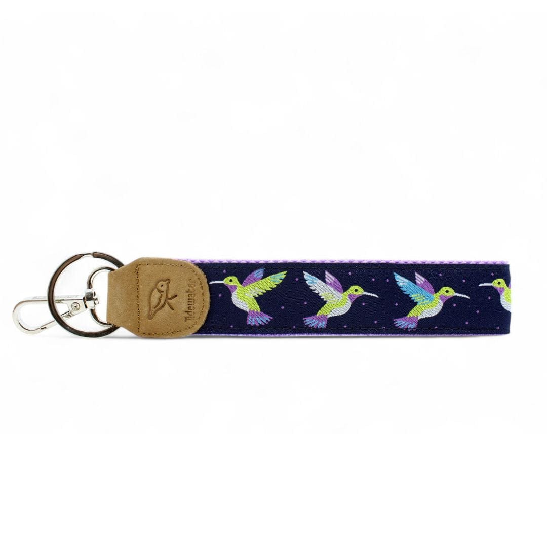 Brighten your day with this colorful hummingbird keychain. Durable and eye-catching, it&