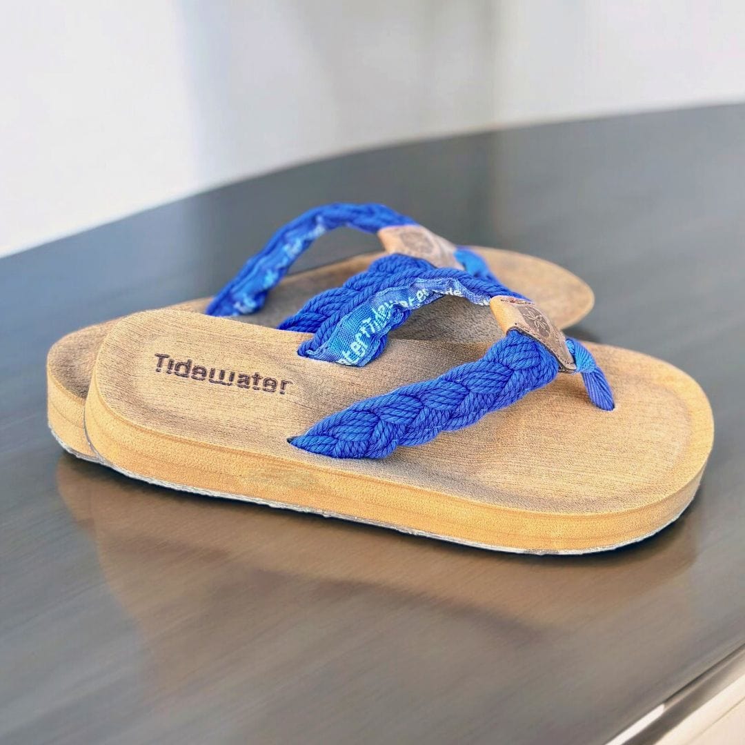 Periwinkle Braided Flip Flops Tidewater Sandals